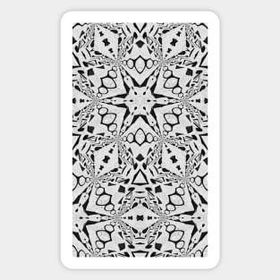 "Silver Star Mist" - A Liquid and Ethereal White-Silver Mandala. Sticker